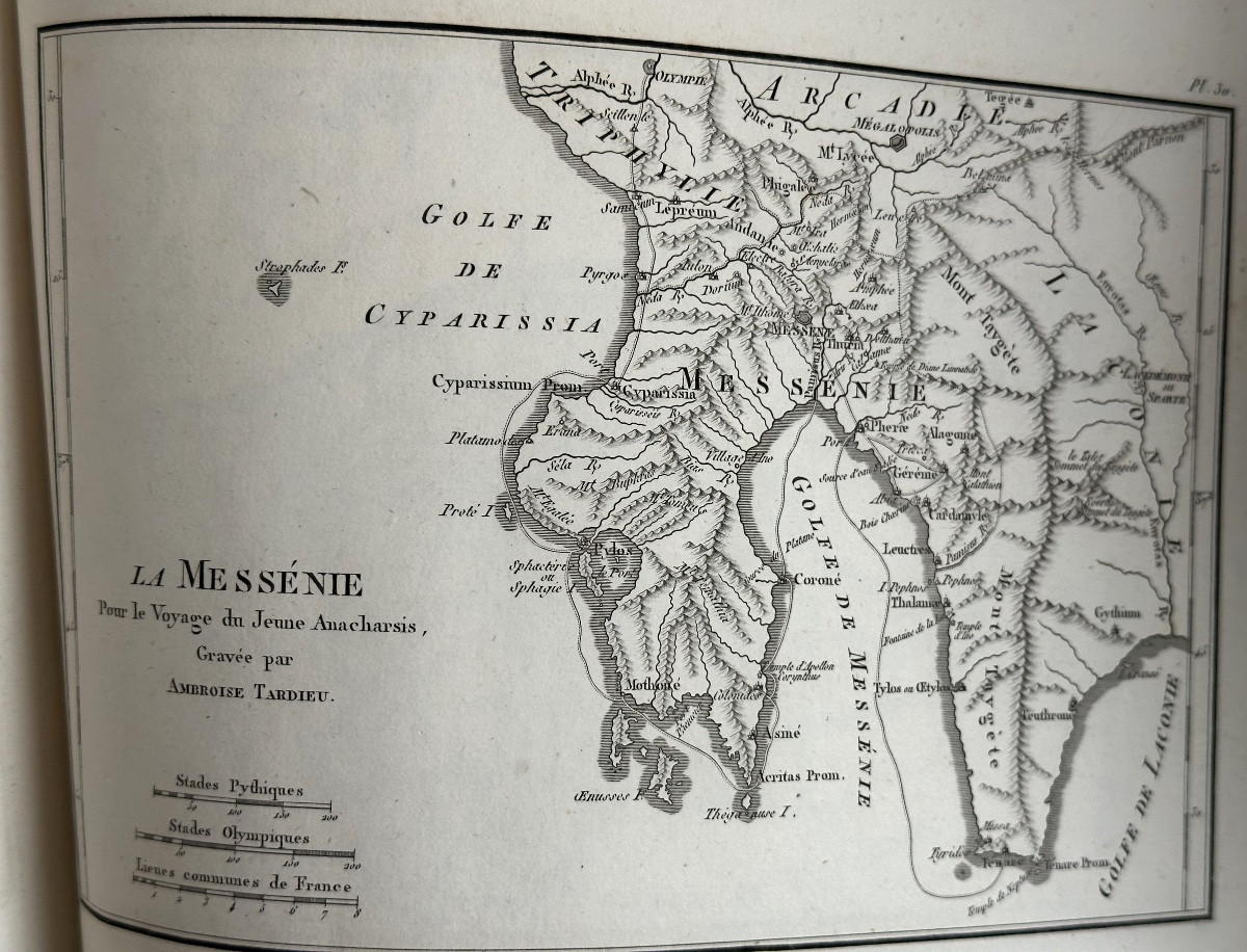Greece Atlas Of The Young Anacharsis 1825 With 43 19th Century Lithographic Plates-photo-7
