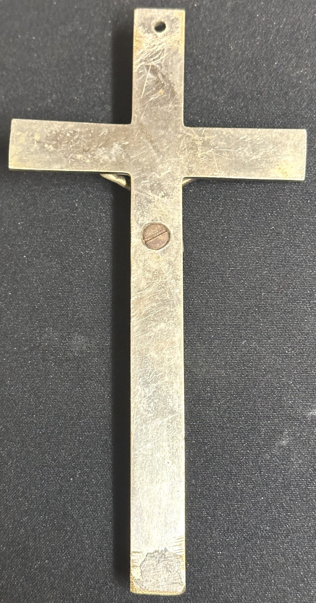 Ancienne croix en micro mosaïque 15,3cm micromosaique crucifix -photo-1