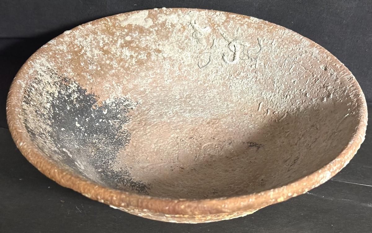 Archéologie Grande coupe Romaine 23,5cm sur talon I-IIIe siècle intacte avec concrétions archeo-photo-4