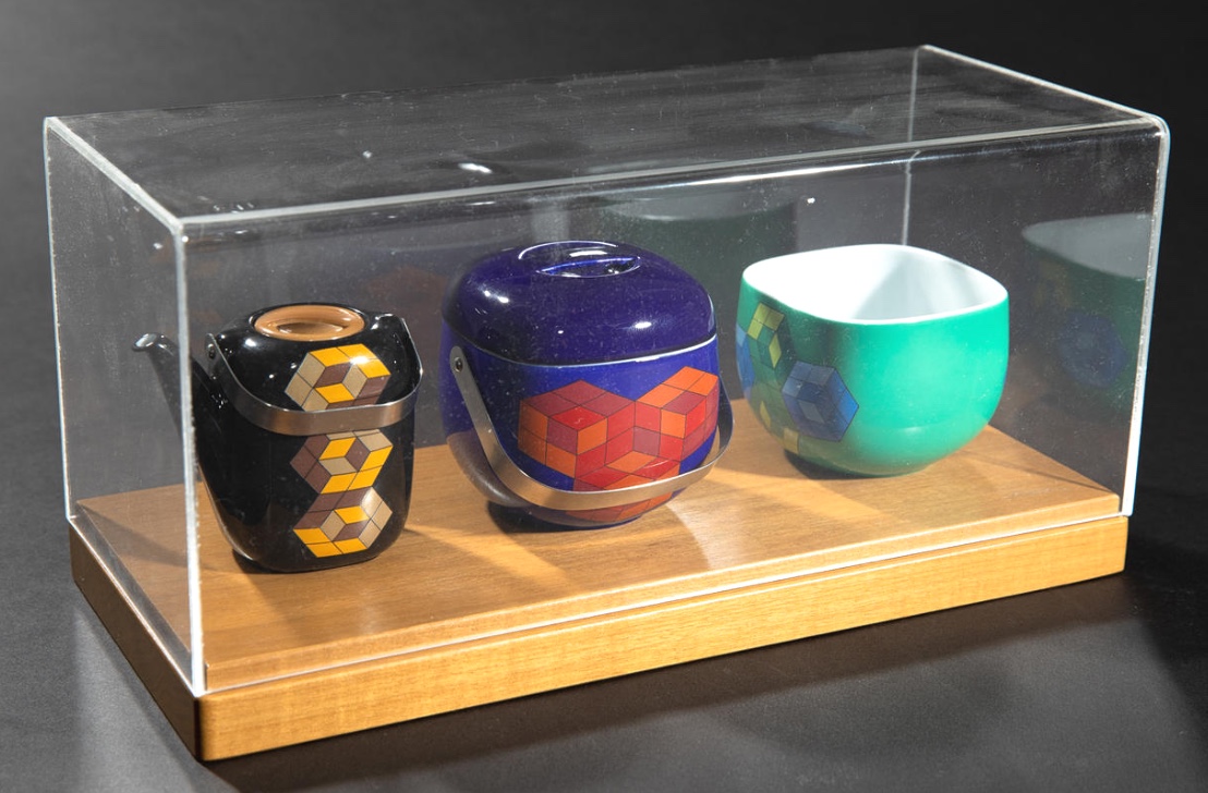 ROSENTHAL 1976 Vasarely Sarpaneva Suomi RARE set vaisselle miniature Edition limitée porcelaine