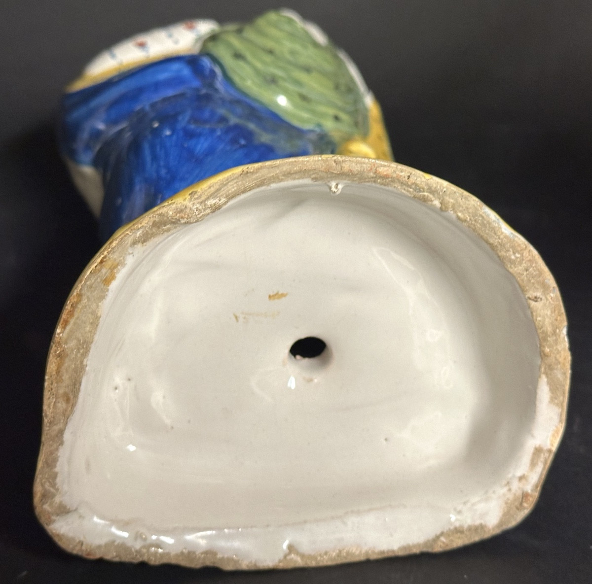 Grande vierge d’accouchée 34,5cm Ste Marie XIXe En très bon état Quimper -photo-2