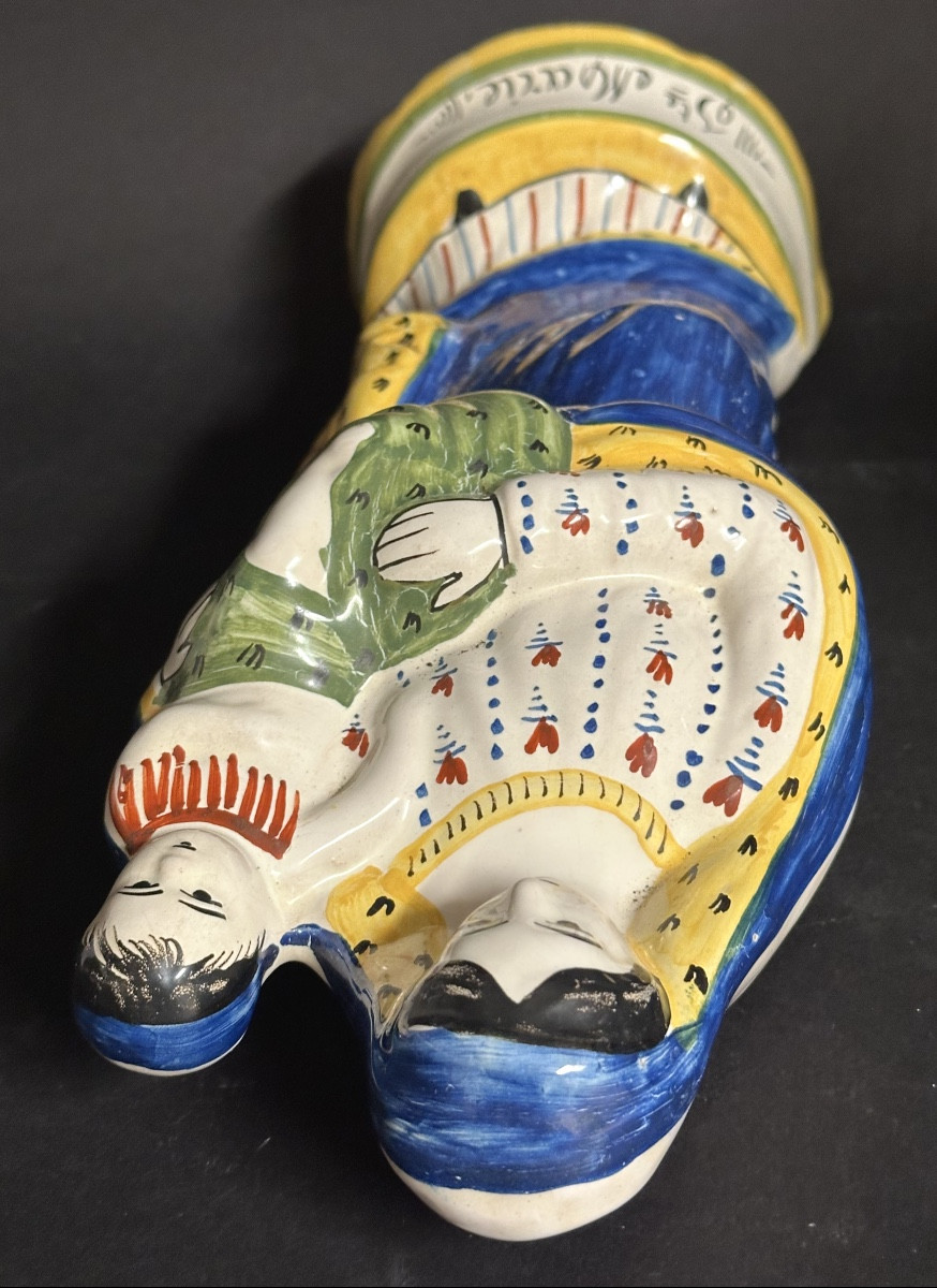 Grande vierge d’accouchée 34,5cm Ste Marie XIXe En très bon état Quimper -photo-3