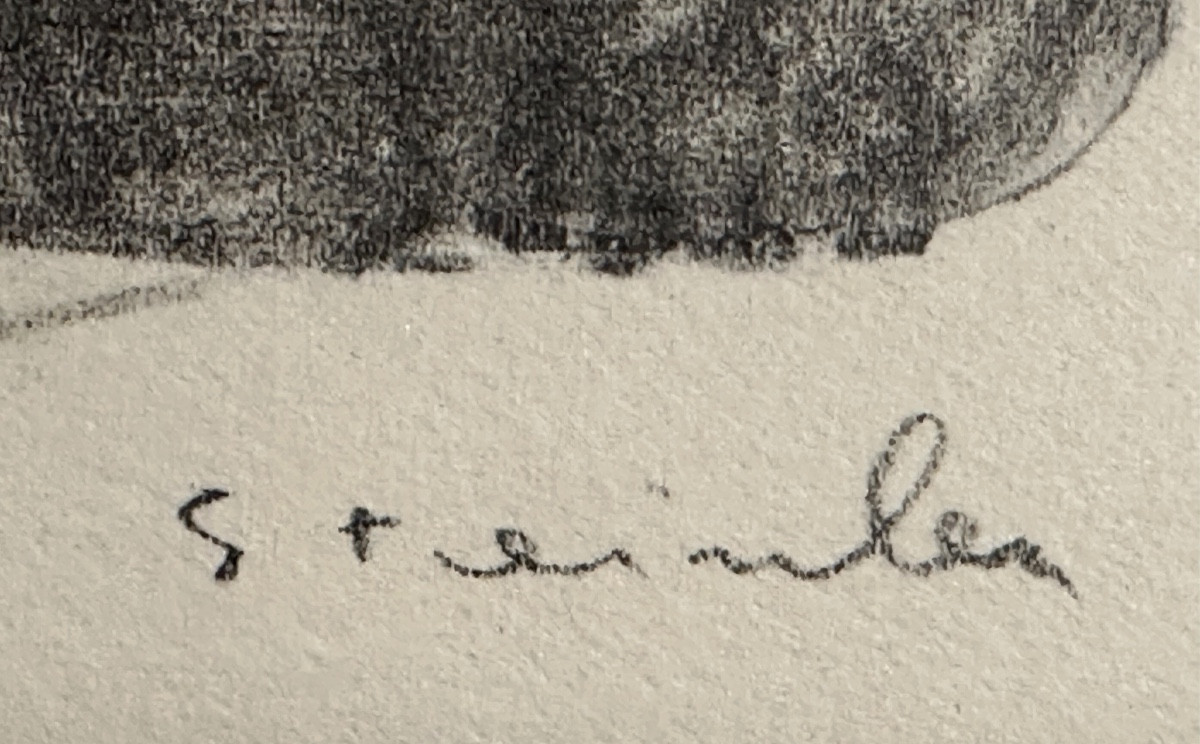 Alexandre STEINLEN 1859-1923 2 CHATS lithographie double face signées chat -photo-3