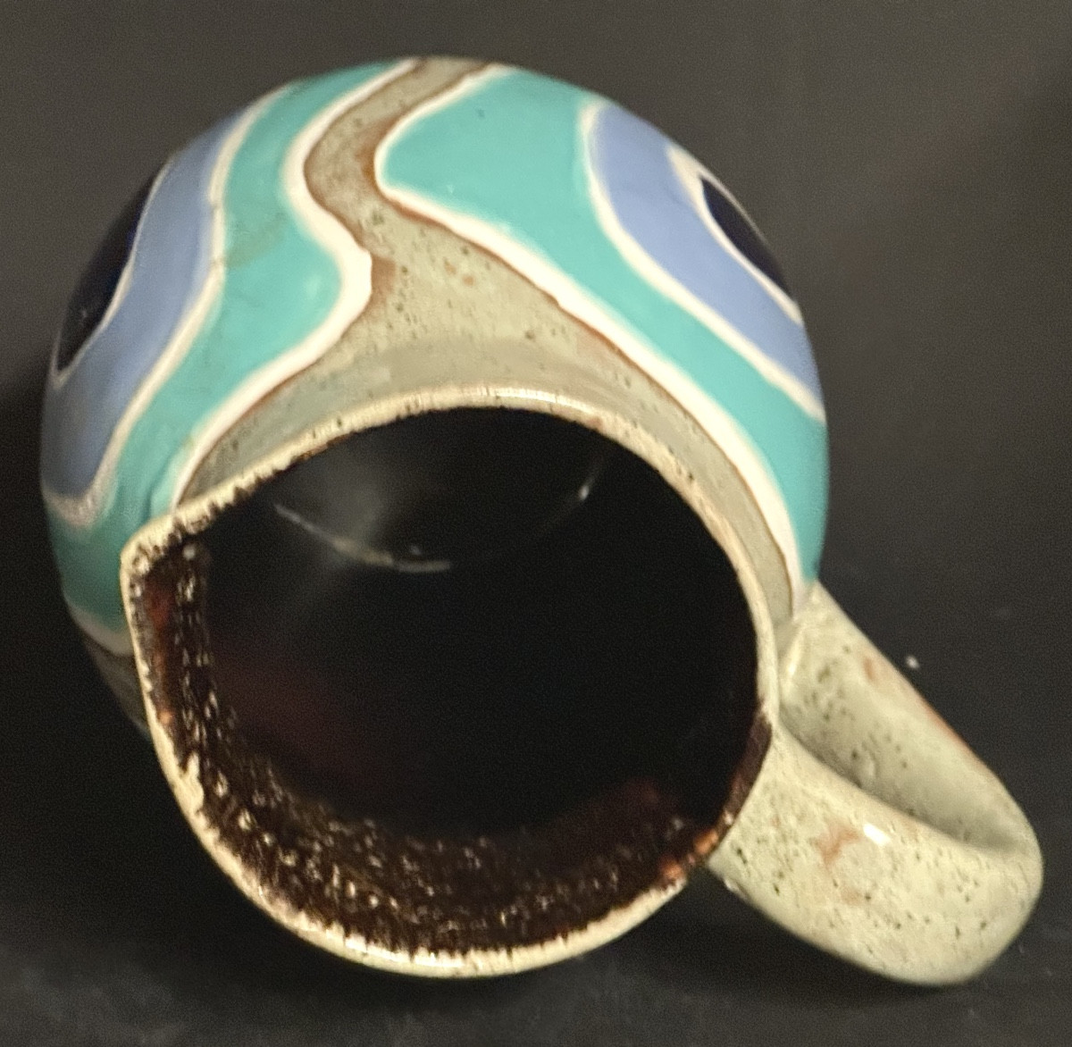Rare Ricard Ceramic Pitcher Signed O. Congui In Very Good Condition.-photo-2