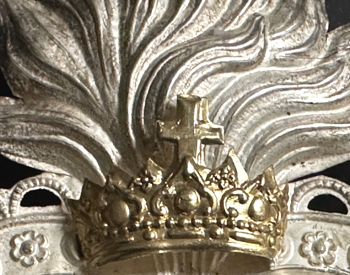 Grand EX VOTO cœur anges 22,5cm en argent non poinçonné amour St Valentin couronne -photo-3
