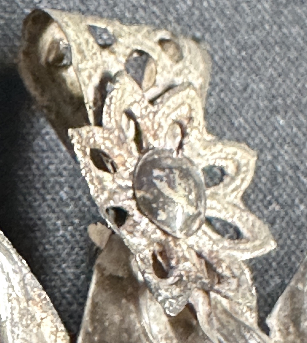 Grand EX VOTO cœur anges 22,5cm en argent non poinçonné amour St Valentin couronne -photo-2