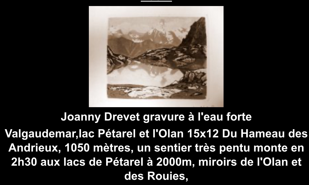 Joanny DREVET 1889-1969 Deux gravures Lac Petarel Valgaudemar et Haute montagne Alpes 1929 -photo-3
