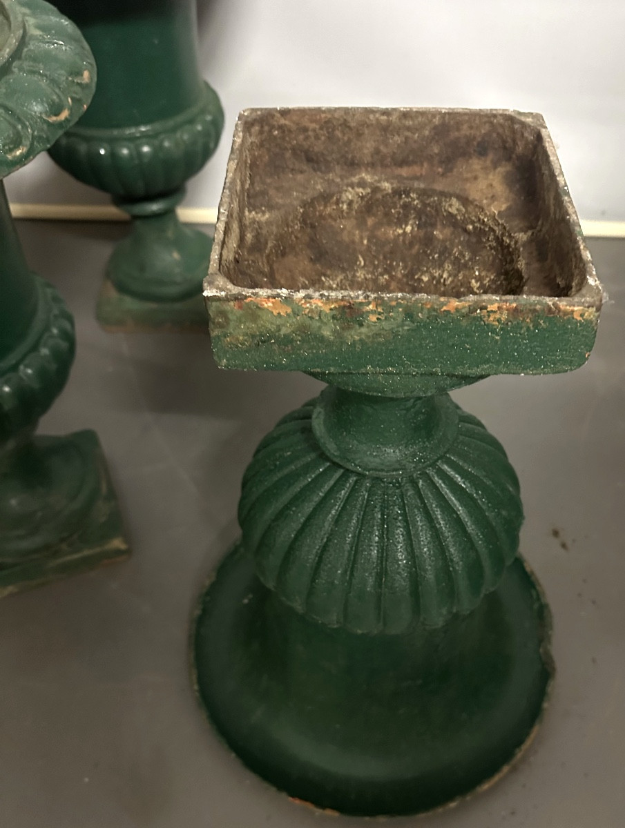 Set Of 3 Large 19th Century Cast Iron Garden Basins, 52cm, 66kg, All 3 In Very Good Condition-photo-1