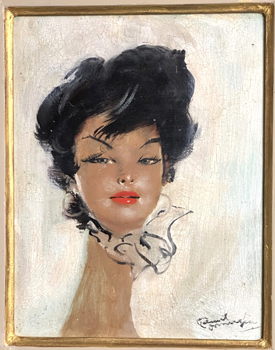 Jean Gabriel Domergue 1889-1962 Oil Young Woman Manita Signed Appraised 