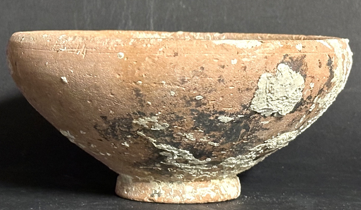 Archaeology Large Roman Bowl 1st-3rd C On Heel 16cm Intact With Archaeological Concretions-photo-1