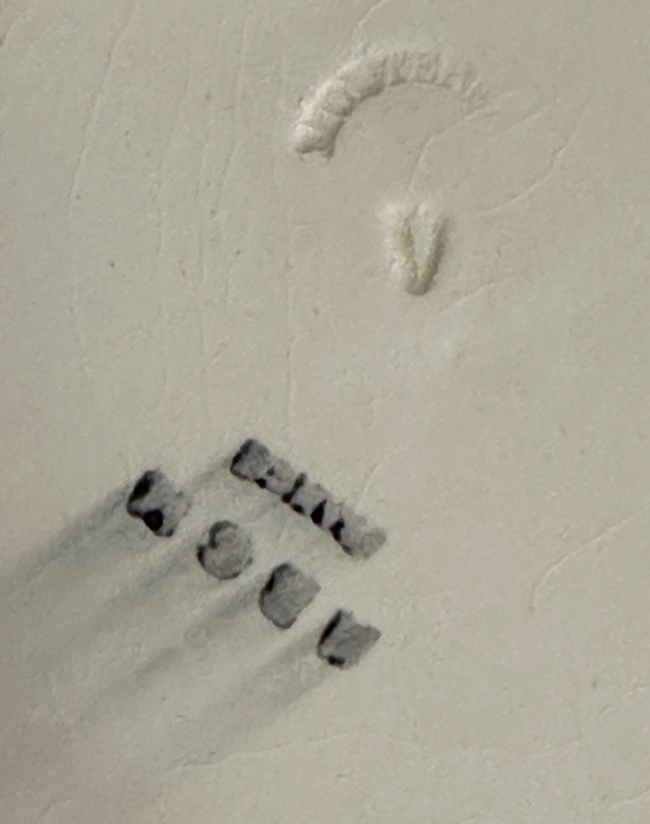 Montereau And Sarreguemines 11 (+1) Plates 19th Century Octagonal Perles Model Signed -photo-3