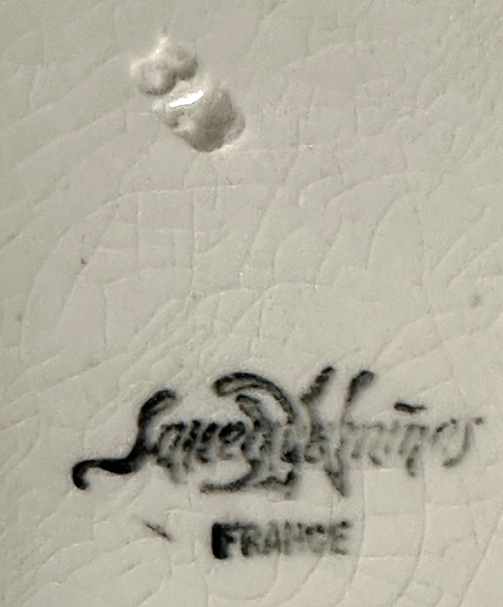 Montereau And Sarreguemines 11 (+1) Plates 19th Century Octagonal Perles Model Signed -photo-4