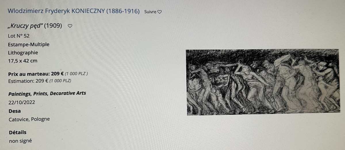 Wlodzimierz KONIECZNY 1886-1916 Pologne Varsovie Eau forte signée-photo-4