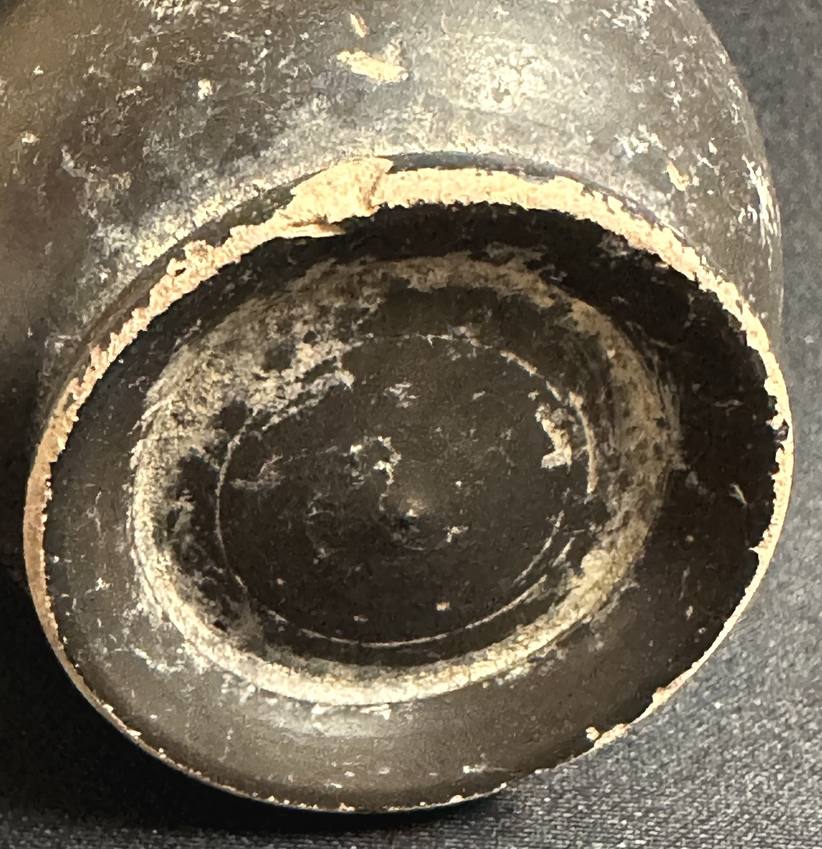 Archaeology Olpe With Black Varnish 3rd-2nd Century Bc Roman Italy Small Ointment Pitcher Archeo -photo-1