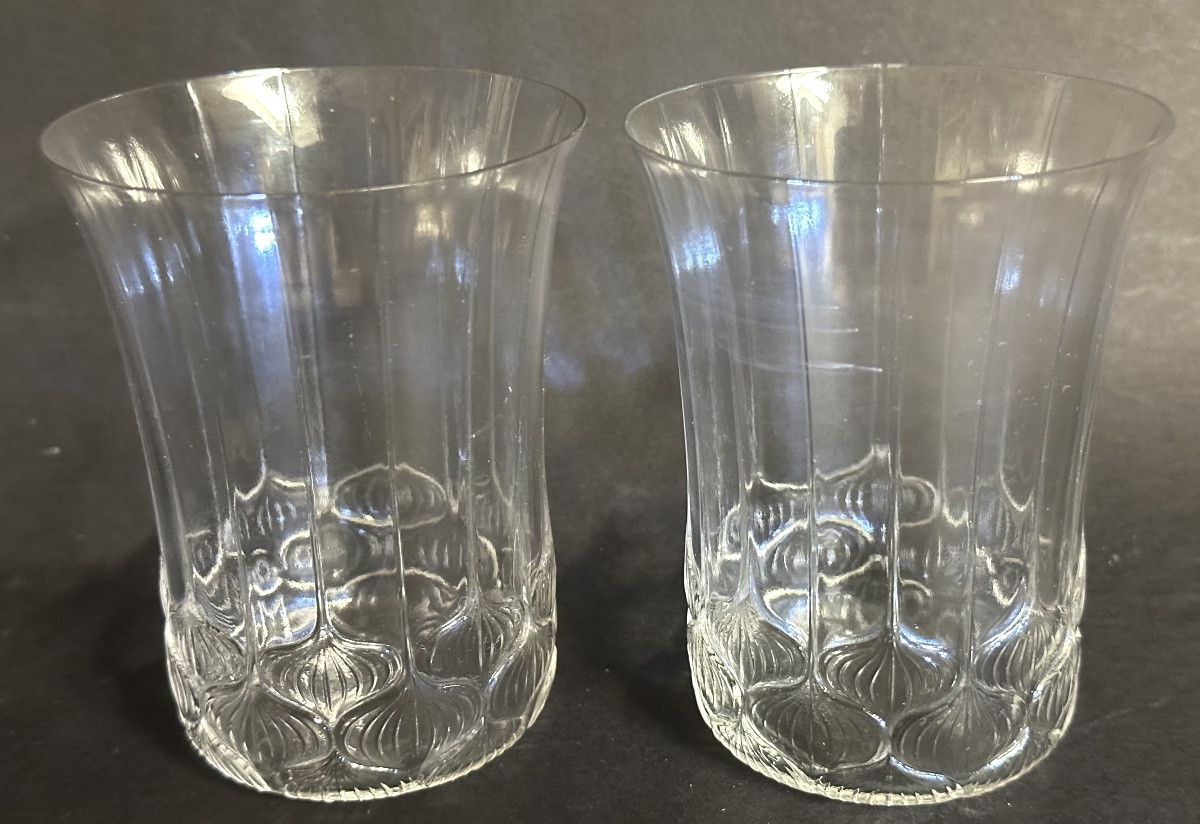 René LALIQUE modèle Haarlem Paire de gobelets Ref 4511 Marcilhac -photo-3