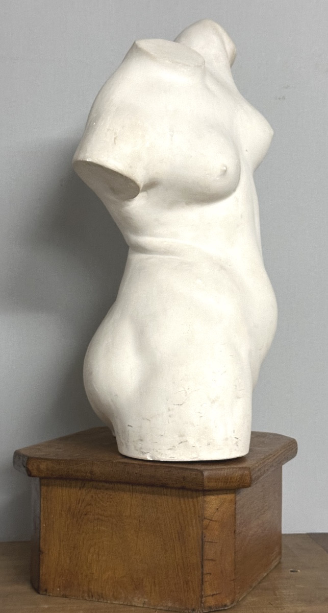 Grand mannequin d’atelier d’artiste  sur sa base en chêne 80cm-photo-1