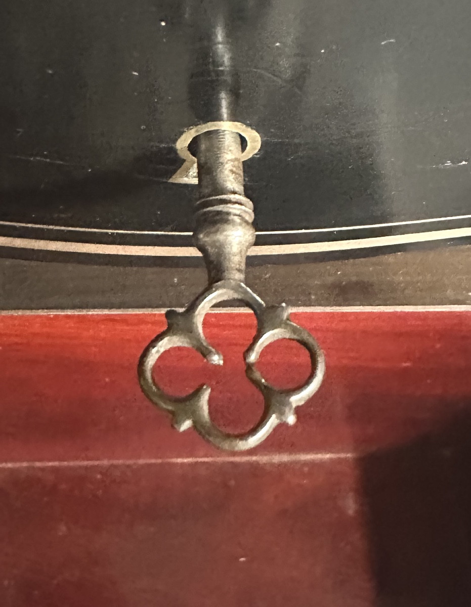Cave à liqueur XIXe Baccarat signé complète avec clef et très bon état Napoléon III-photo-4