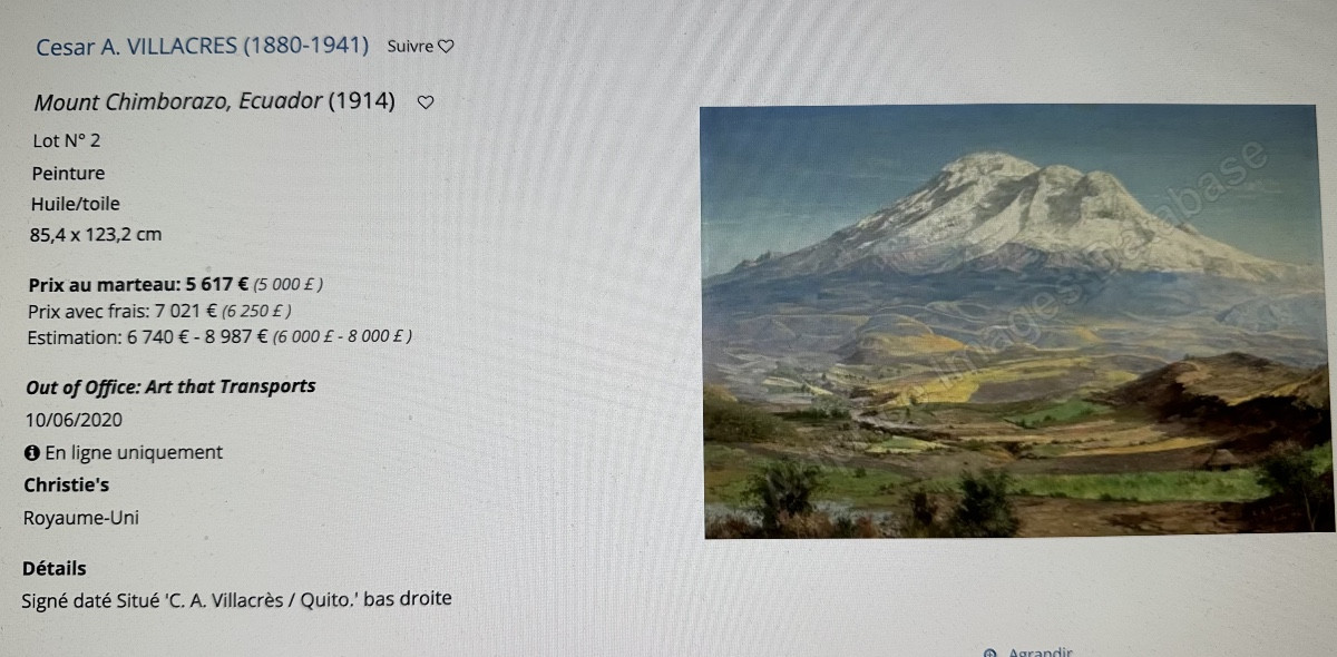 Cesar Villares Ecuador 1880-1941 Oil Quito In 1900 Exhibitions-photo-3
