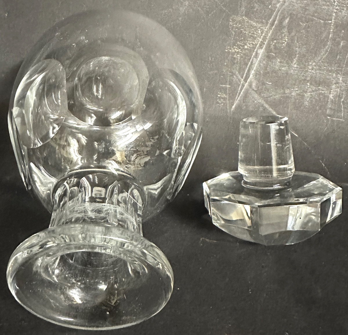 Baccarat Crystal Talleyrand Whisky Decanter Signed Alcohol Model Close To Harcourt -photo-2