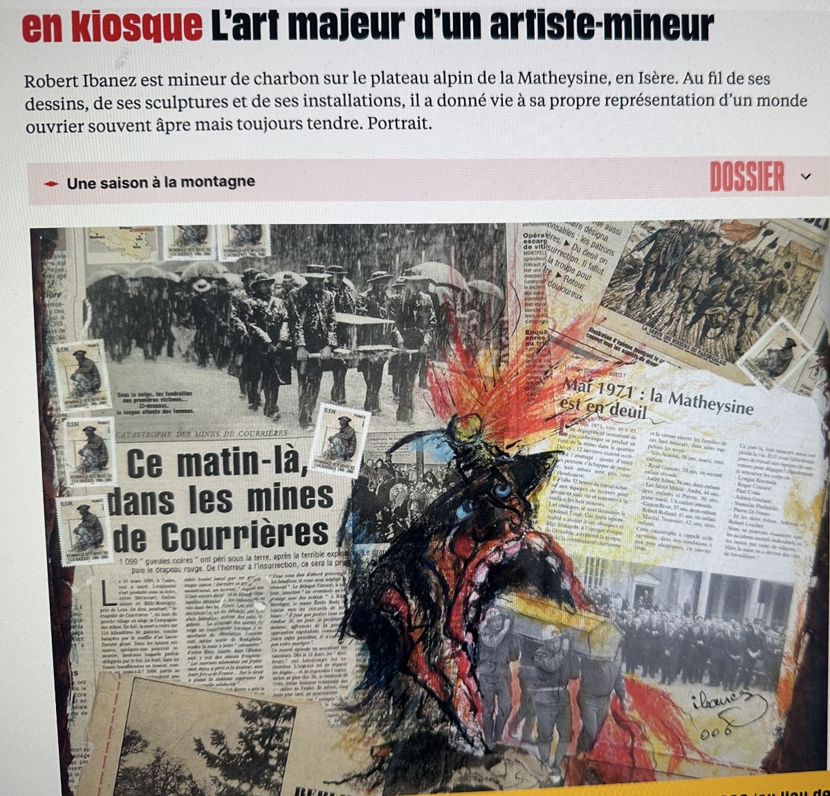 Robert Ibanez 1931-2021 Art Brut Oil Scarecrow La Mûre Museum Isère 38 /1-photo-3