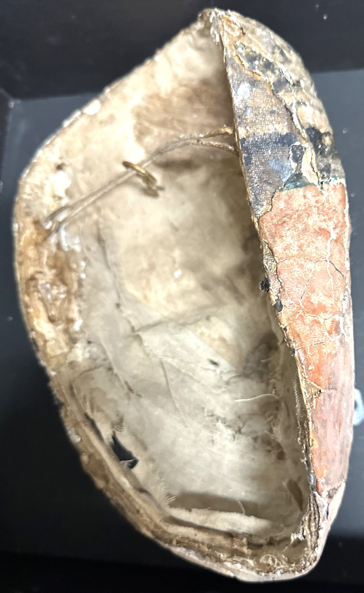 Ancient Egyptian Sarcophagus Mask In Stuccoed Wood And Canvas Ptolemaic Period Archaeology-photo-5
