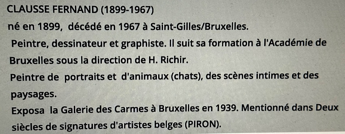 Fernand CLAUSSE 1899-1967 Huile elegant Chien Pointer Anglais /6-photo-3