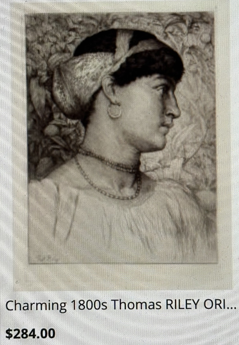 Thomas RILEY actif 1856-1882 ROXANA lithographie dans 1 cadre Forêt-Noire-photo-5