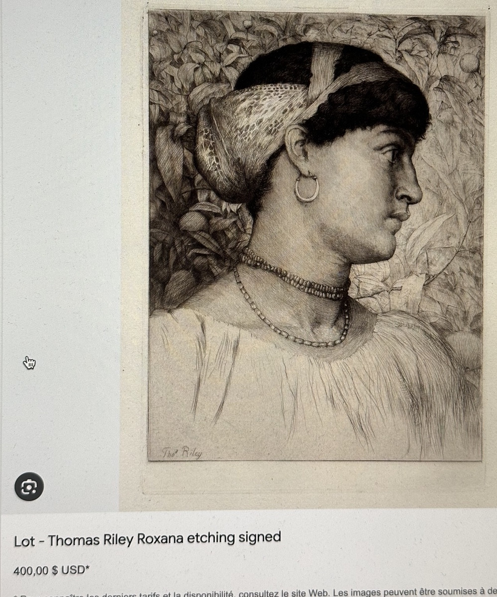 Thomas RILEY actif 1856-1882 ROXANA lithographie dans 1 cadre Forêt-Noire-photo-7