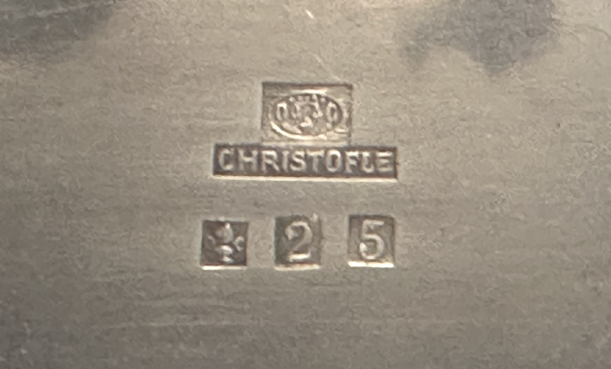 Christofle Rare Art Deco Silver-plated And Ivory Basket Tray From 1940 In Very Good Condition -photo-2