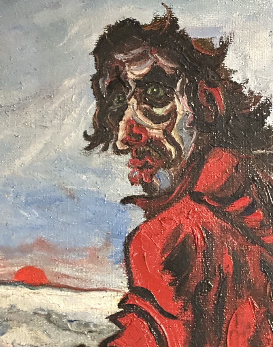 Robert IBANEZ 1931-2021 Art Brut Huile primée au Salon Musée de la Mûre Matheysin Isère 38 /2-photo-4