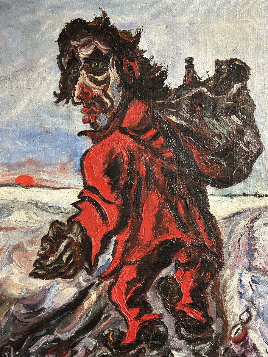 Robert IBANEZ 1931-2021 Art Brut Huile primée au Salon Musée de la Mûre Matheysin Isère 38 /2