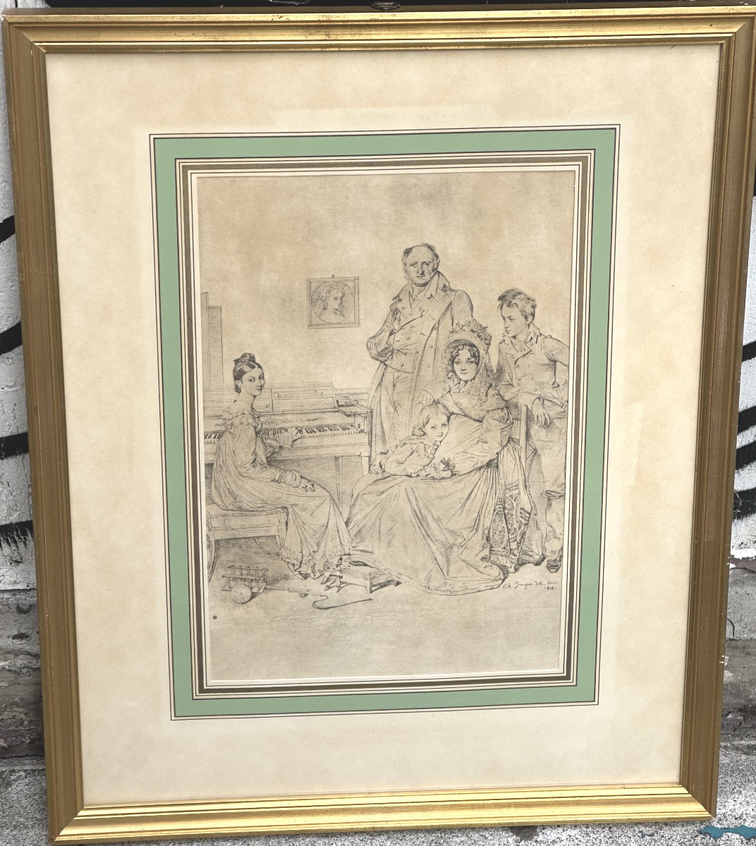 INGRES 1780-1867 d’après La Famille Stamaty gravure de Pierre Munier -photo-2