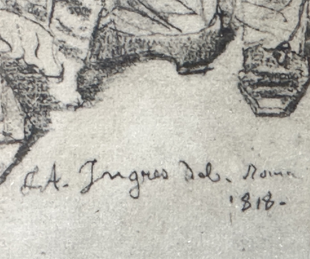 INGRES 1780-1867 d’après La Famille Stamaty gravure de Pierre Munier -photo-3