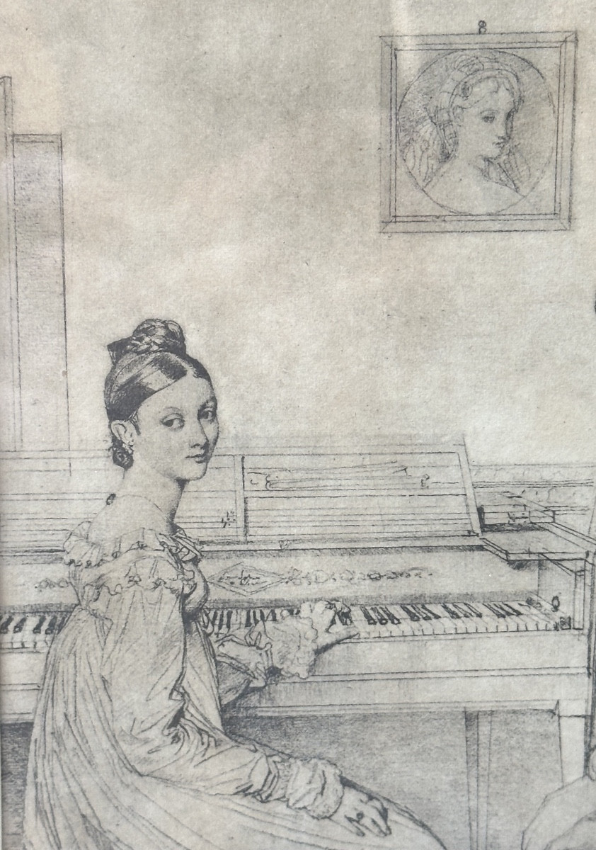 INGRES 1780-1867 d’après La Famille Stamaty gravure de Pierre Munier -photo-2