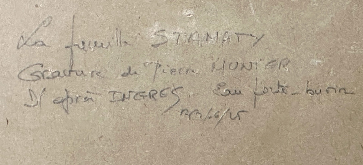 INGRES 1780-1867 d’après La Famille Stamaty gravure de Pierre Munier -photo-3