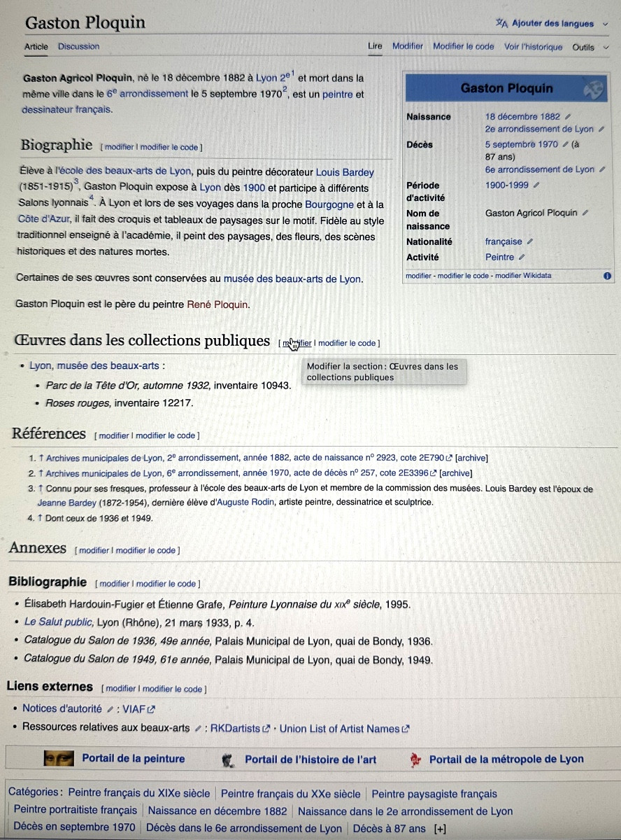 Gaston PLOQUIN 1882-1970 Lyon Huile Vierge à l’enfant et tourterelles Art Deco  vers 1930 -photo-3