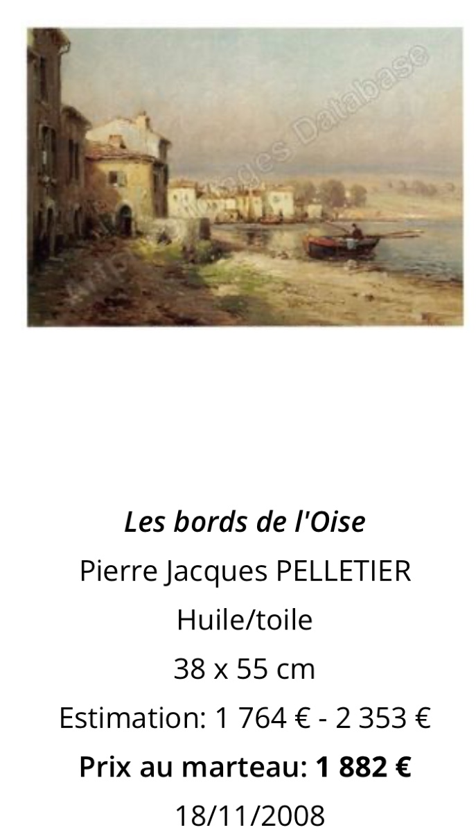 Pierre Jacques Pelletier 1869-1931 Fisherman's House At Sunset Oil -photo-4