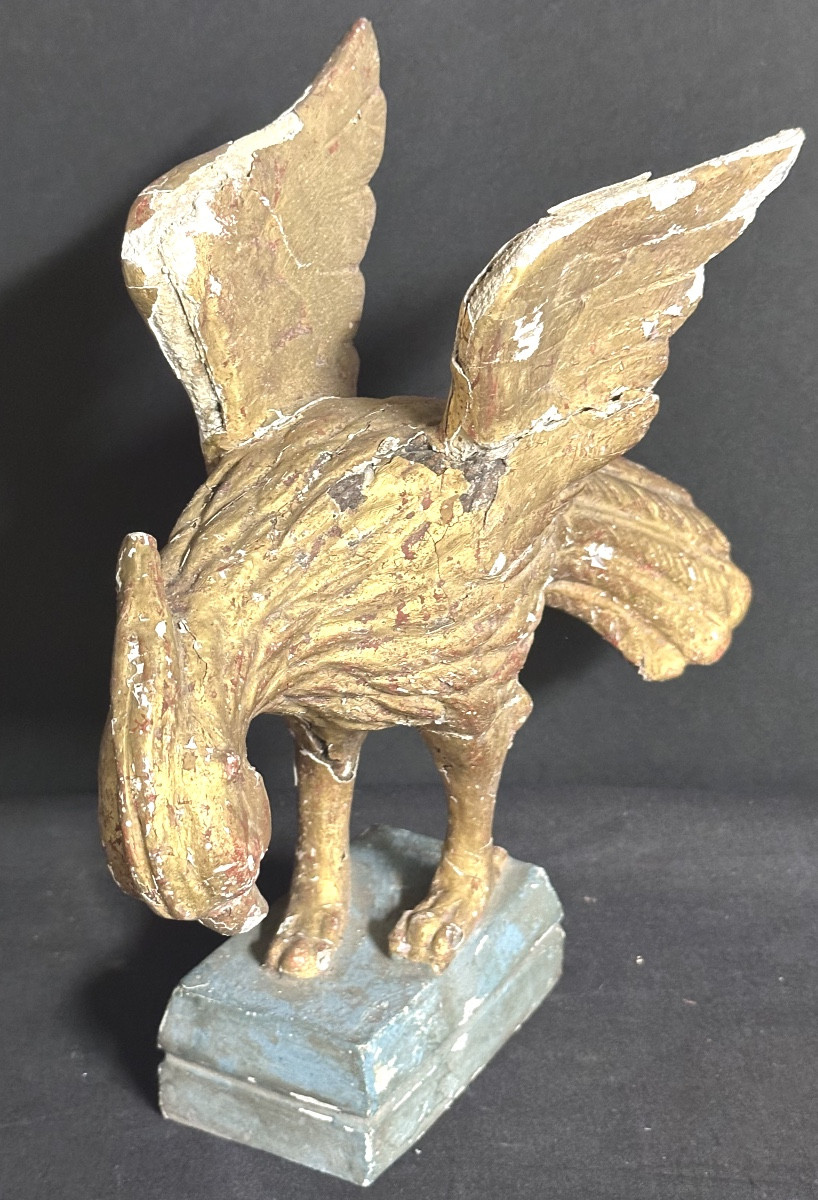 Eagle, 18th Century, Carved And Gilded Wood -photo-4