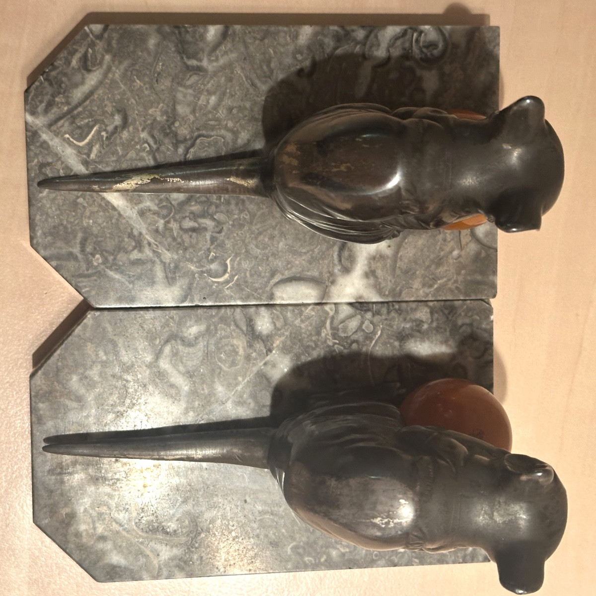 Hyppolyte MOREAU Paire de serre livres Souris Art Deco signés-photo-4