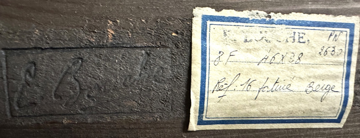 Emile Bouche Frame, Size 8f (46 X 38 Cm), Stamped, In Very Good Condition.-photo-1