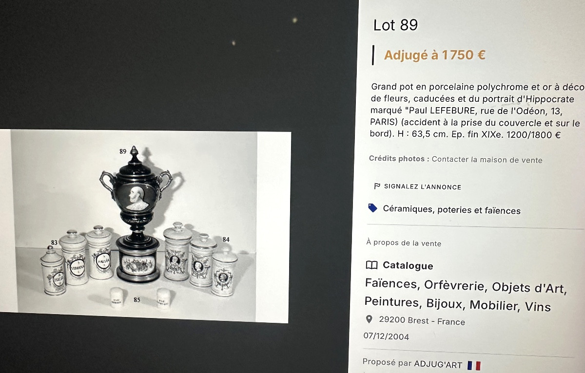 19th Century Important Pair Of Covered Vases 73cm Signed Paul Lefebure Paris Sèvres Style Blue And Gold-photo-7