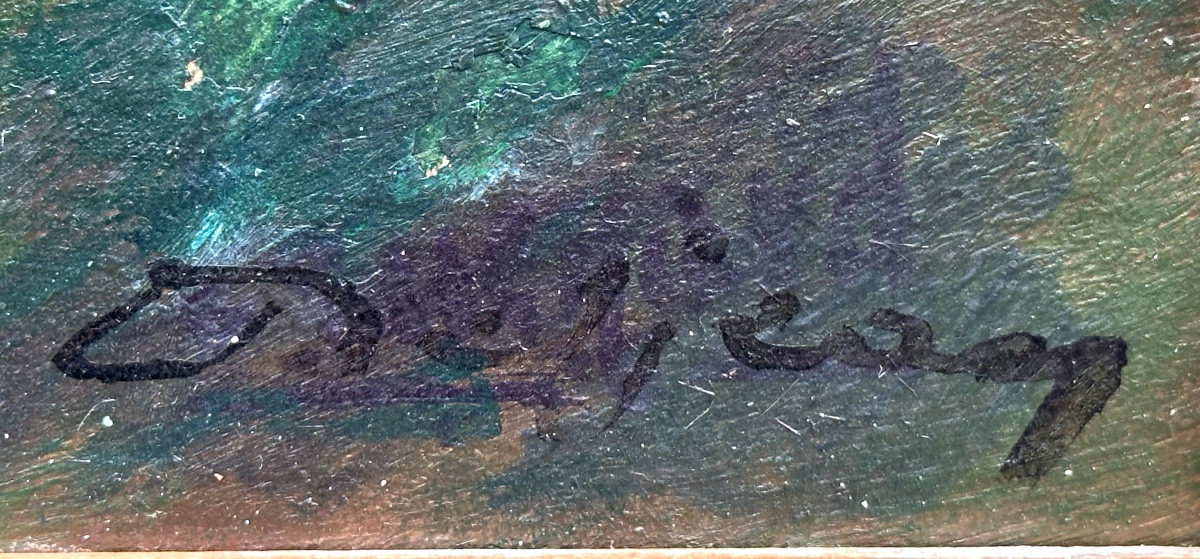 Deljean XXth Large Oil Aiguille Du Midi Mont Blanc Alps Mountain-photo-3