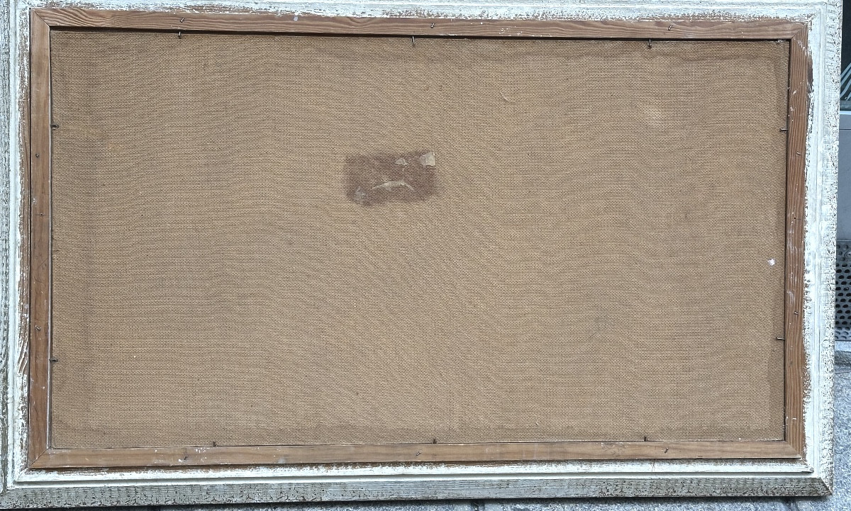 Deljean XXth Large Oil Aiguille Du Midi Mont Blanc Alps Mountain-photo-3