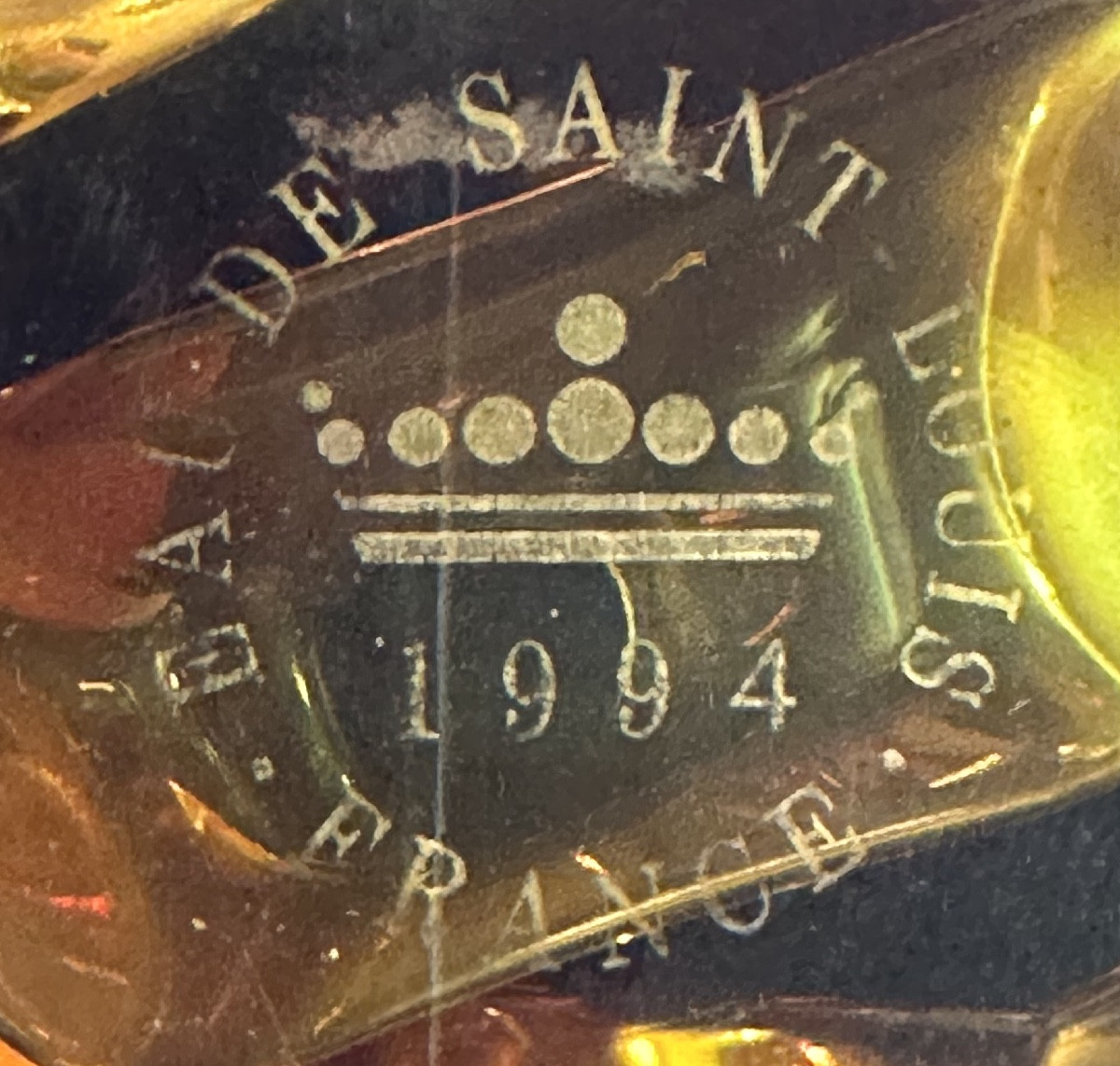 Saint Louis Crystal Perfume Bottle Eau De Saint Louis In A Serge Mansau Design Case -photo-4