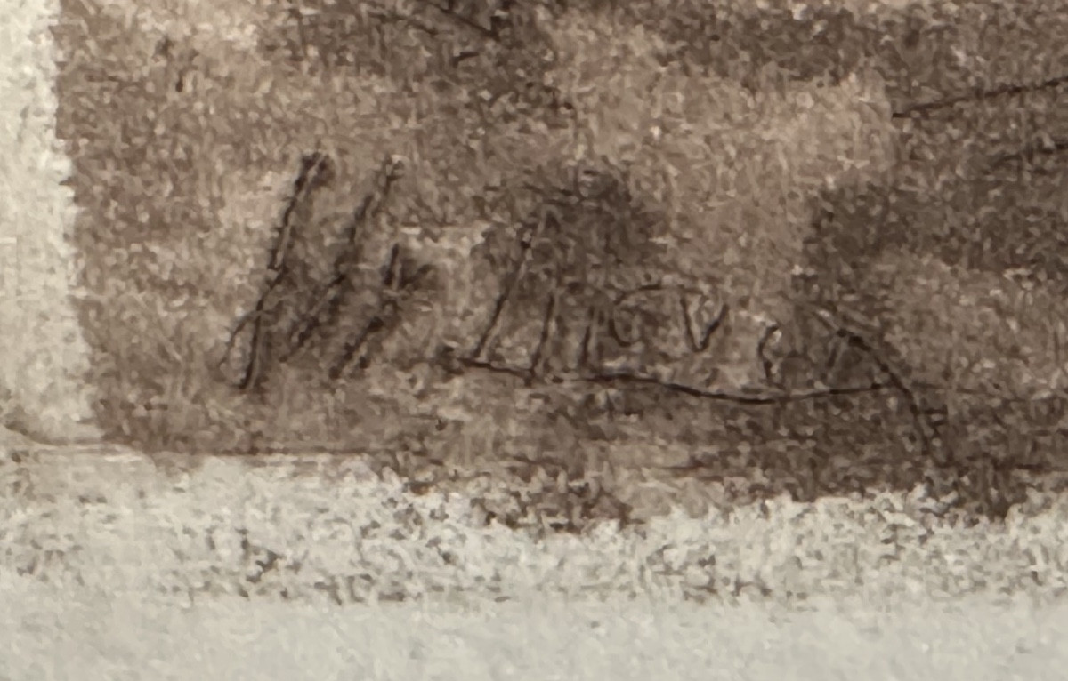 Joanny Drevet 1889-1969 Large Etching In Dombes 1938 Bresse Ain Bugey 01-photo-1