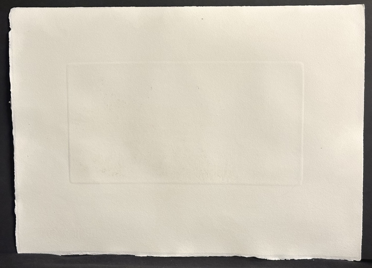 Joanny DREVET 1889-1969 Grande eau forte AU MOULIN DE MERVEILLE 1941 étang de Berre 13 Lançon -photo-4