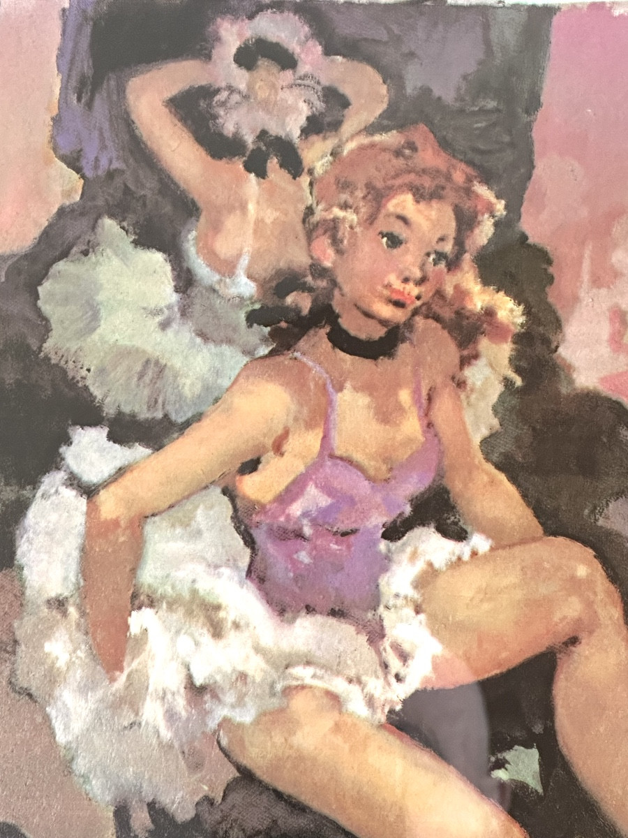 Pierre GRISOT 1911-1995 Rare sérigraphie 2 jeunes ballerines danseuses en très bon état /1-photo-3