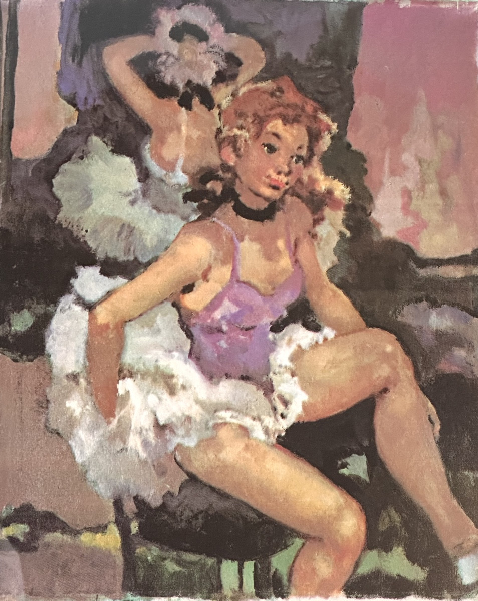 Pierre GRISOT 1911-1995 Rare sérigraphie 2 jeunes ballerines danseuses en très bon état /1