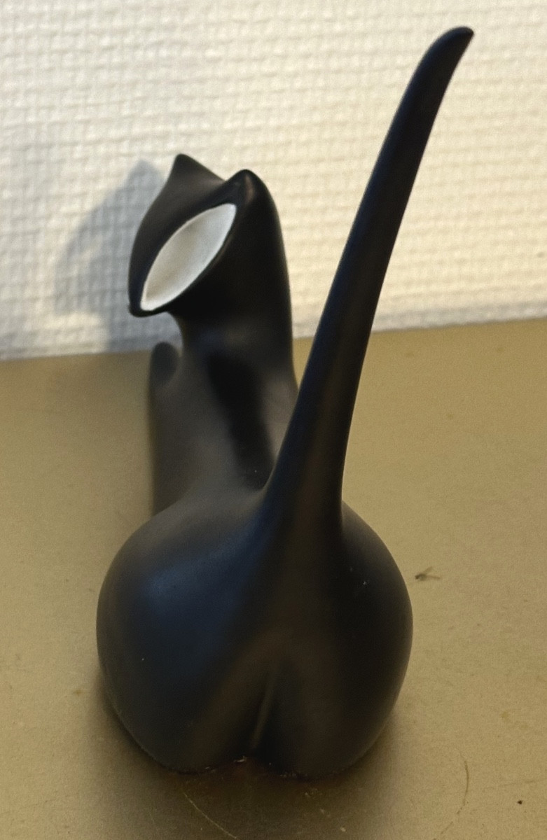 Two-tone Porcelain Cat, Royal Dux Design, Jaroslav Jezek, 1960 -photo-2