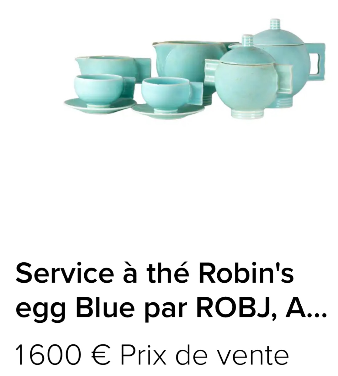 Robj Rare Art Deco Tea And Coffee Service, Circa 1930, In Fine Glazed Earthenware, Luxembourg. In Very Good Condition.-photo-6